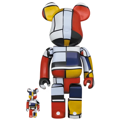 Bearbrick Piet Mondrian 100%+400% Herstellerbild 1