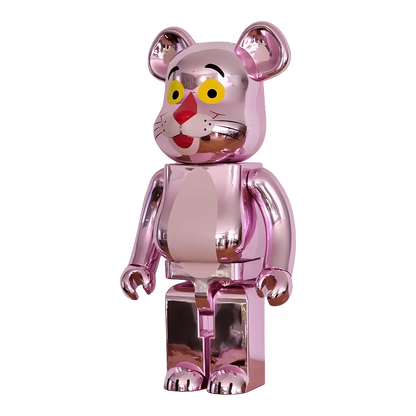 Bearbrick Pink Panther Chrome Version 1000% schräg