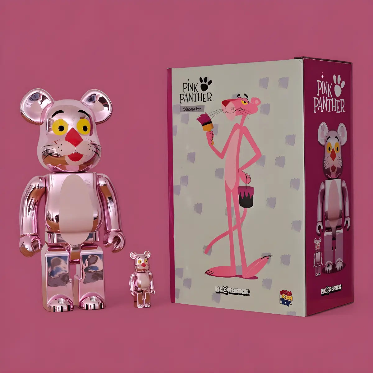 BE@RBRICK Pink Panther Chrome Version 100%+400% BE@RBRICK Pink Panther Chrome Version 100%+400%