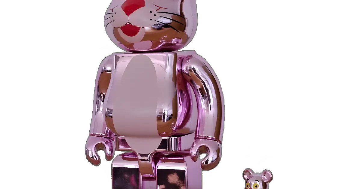 BearbrickPinkPantherChromeVers