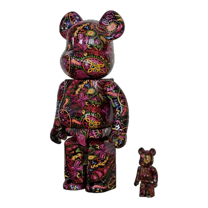 Bearbrick Psychedelic Paisley 100%+400% schräg
