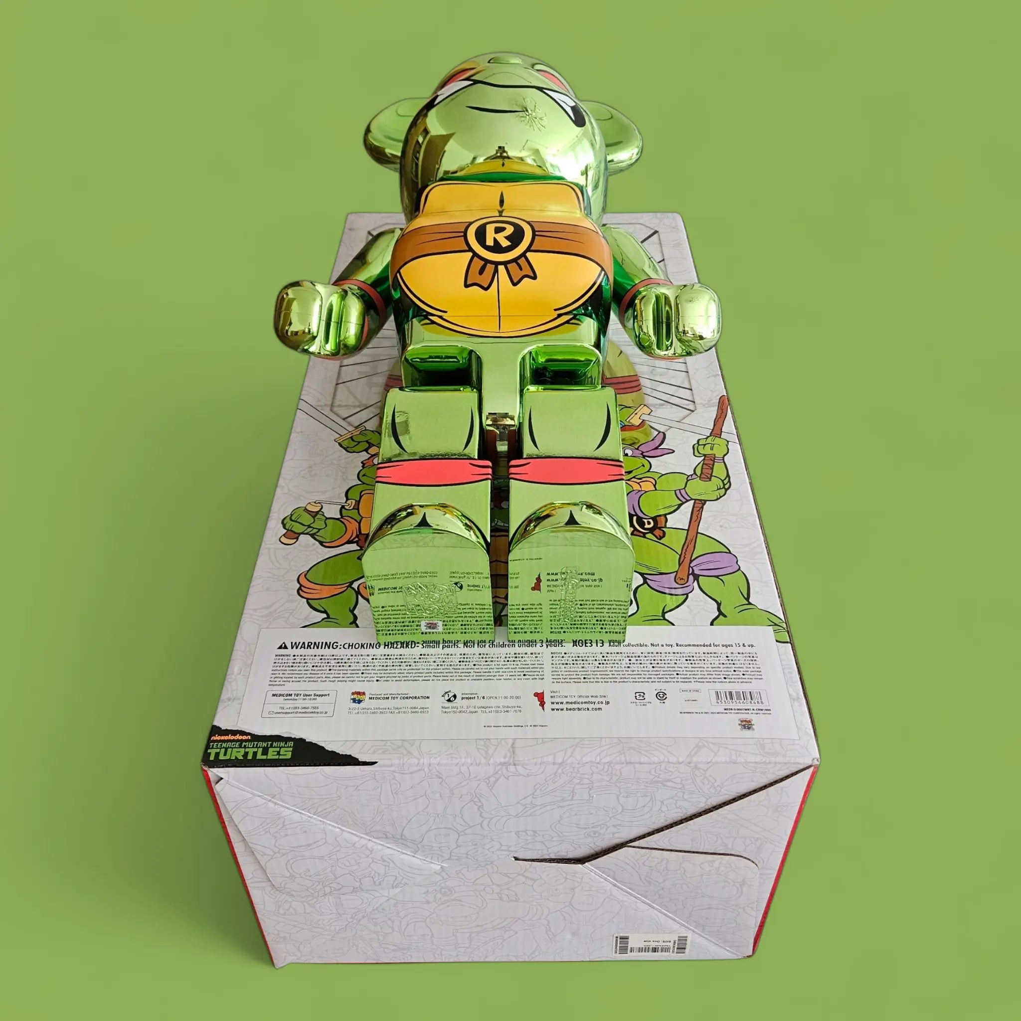 400% & 100% Bearbrick Set - Raphael Chrome - Medicom Toys BE 