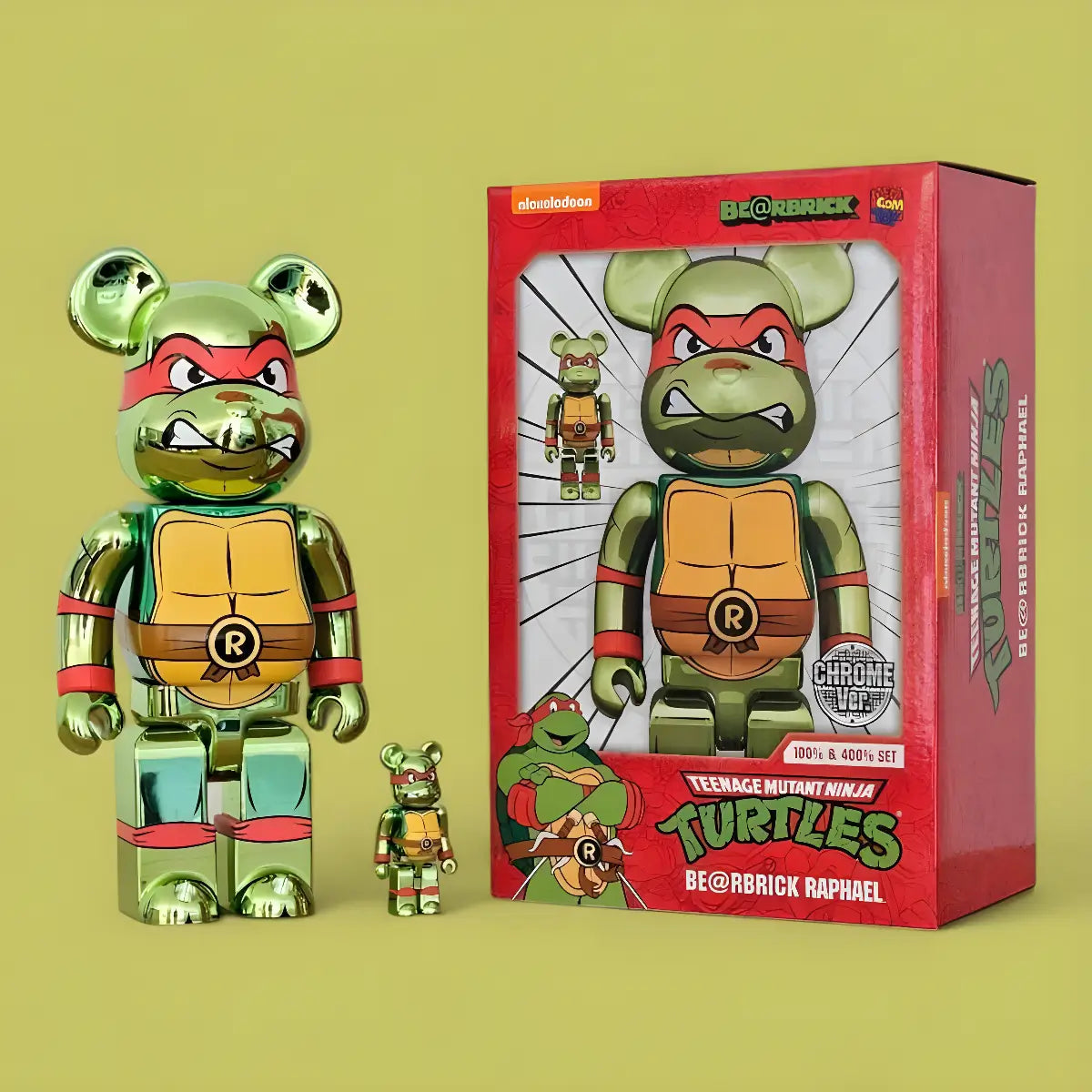 新品未開封 完売品 BE@RBRICK RAPHAEL CHROME Ver. 100％ & 400