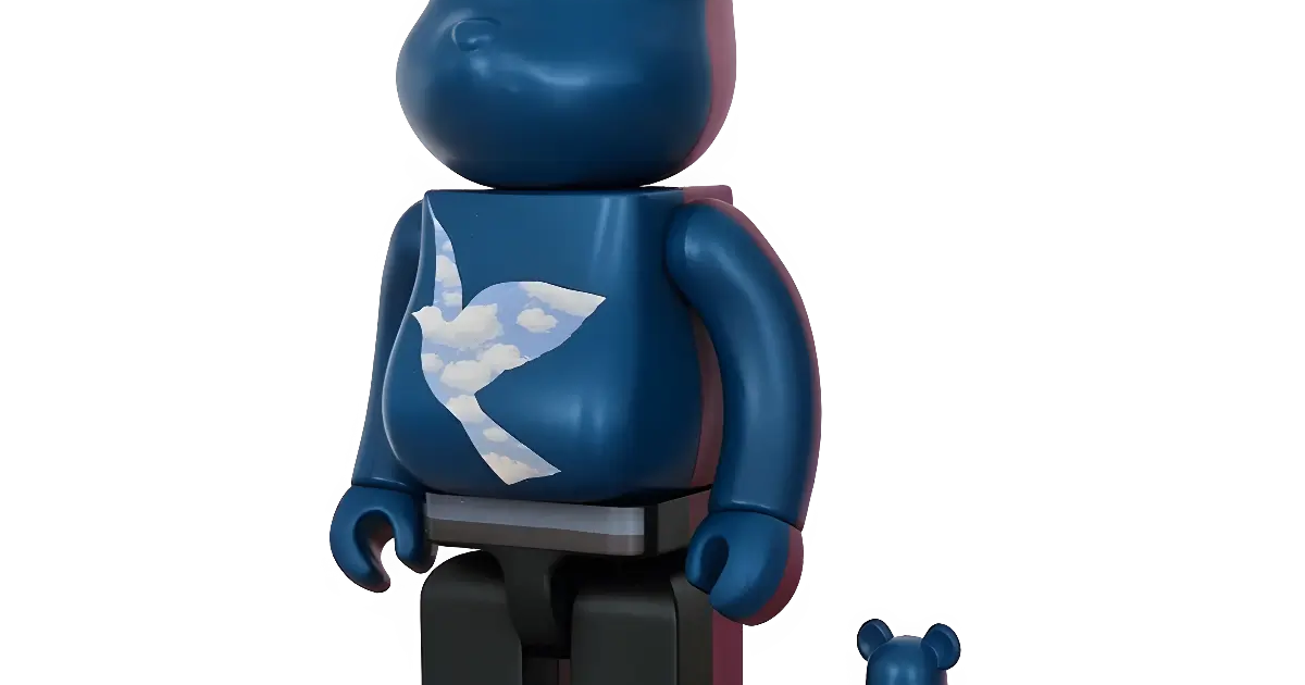BE@RBRICK René Magritte Set 'L'Oiseau & La Societé' 100%+400%