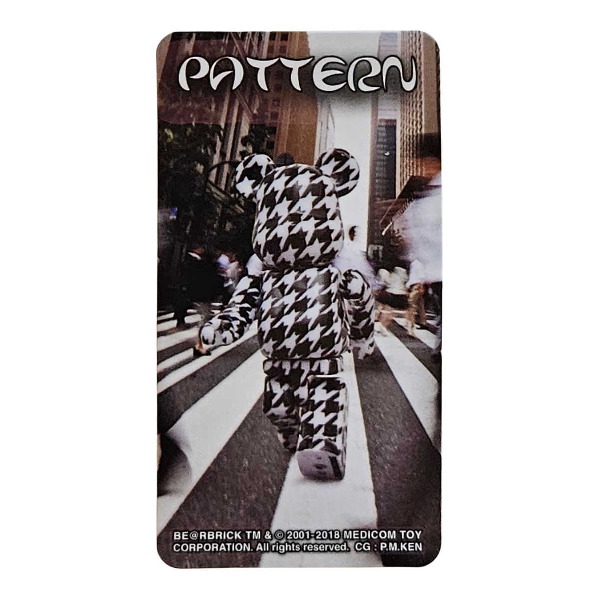Bearbrick Series 36 Pattern 'Houndstooth' 100% Begleitkarte