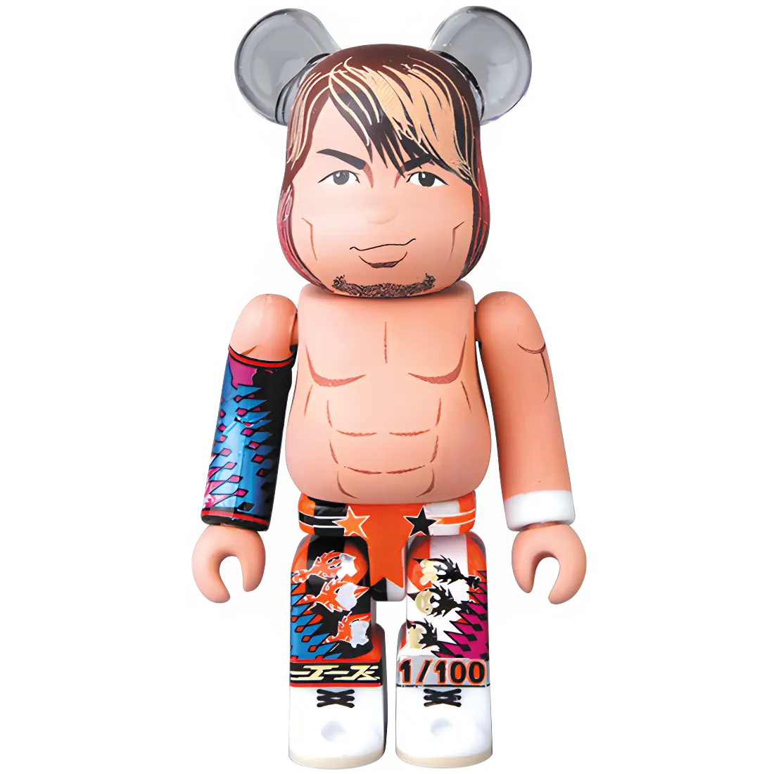 Bearbrick Series 38 Artist 'Hiroshi Tanahashi' [New Japan Pro Wrestling] 100% Herstellerbild