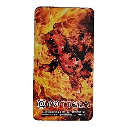 Bearbrick Series 44 Pattern 'Fire' 100% Begleitkarte