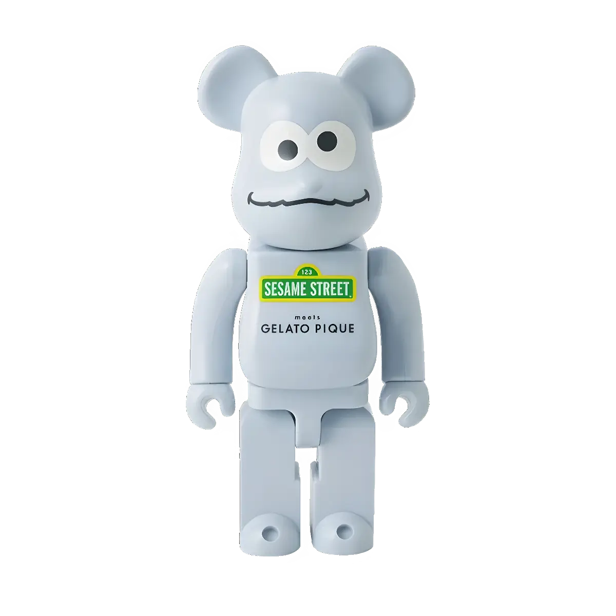 Bearbrick Sesame Street × Gelato Pique Cookie Monster in Elmo Costume 400% Herstellerbild 4