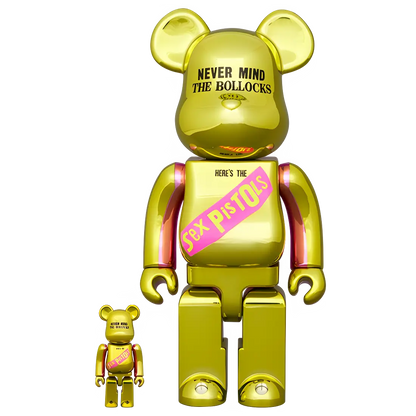 Bearbrick Sex Pistols Never Mind the Bollocks Chrome Version Herstellerbild 1