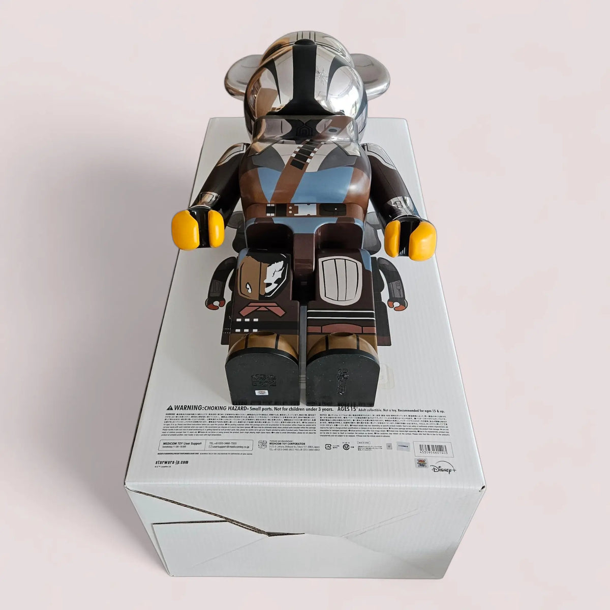 MEDICOM TOY - BE@RBRICK MANDALORIAN CHROME Ver.1000％ MEDICOM TOY BE@RBRICK 1000% THE MANDALORIAN CHROME Ver
