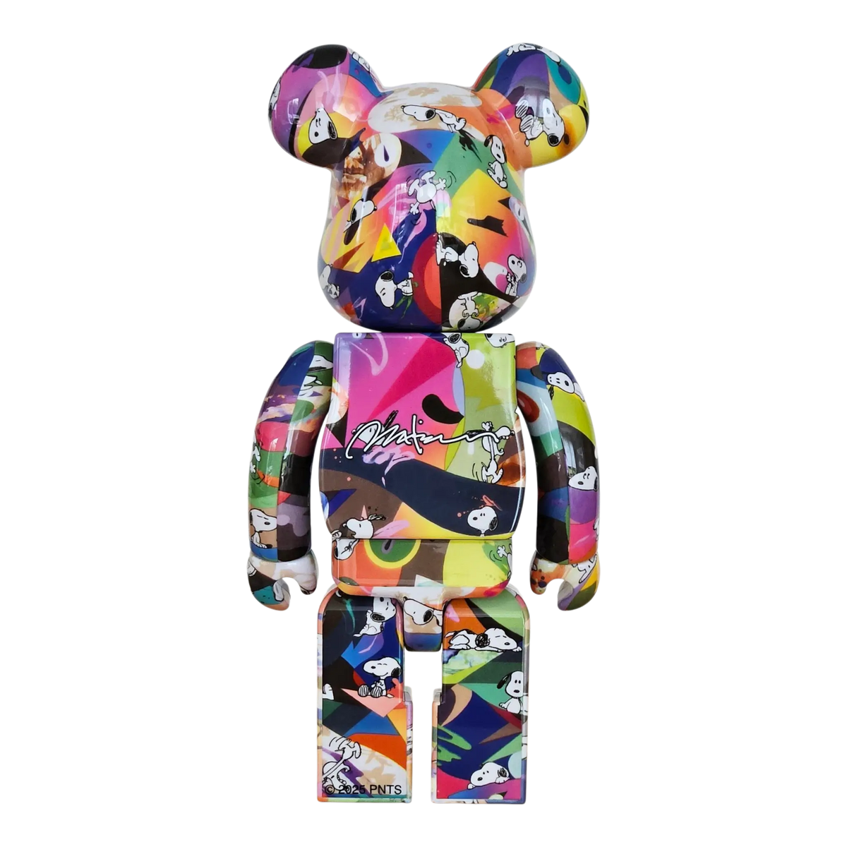 Bearbrick Tomokazu Matsuyama × PEANUTS 100%+400% Rückseite