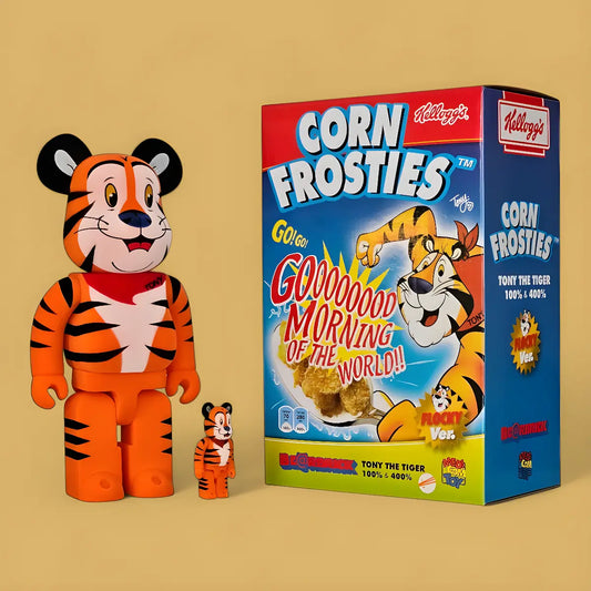 Bearbrick Tony the Tiger Flocky Version [Kellogg's Corn Frosties] 100%+400% mit Verpackung