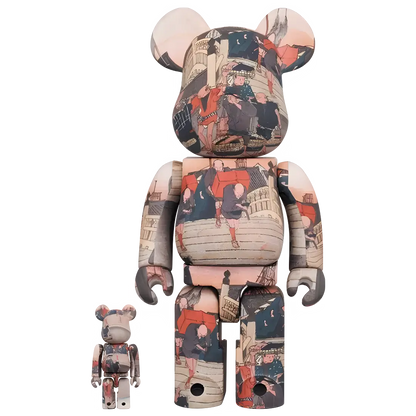 Bearbrick Utagawa Hiroshige 53 Stages of the Tokaido Highway Nihonbashi Bridge 100%+400% Herstellerbild 1