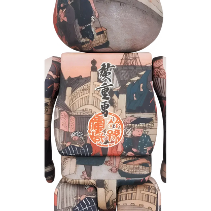 Bearbrick Utagawa Hiroshige 53 Stages of the Tokaido Highway Nihonbashi Bridge 100%+400% Herstellerbild 4