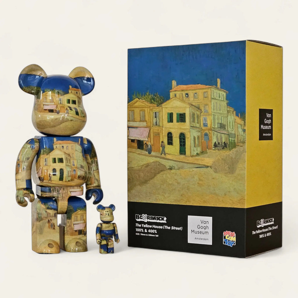 Bearbrick Vincent van Gogh 'The Yellow House (The Street)' [Van Gogh Museum] 100%+400% mit Verpackung