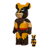 Bearbrick Wolverine Brown Version schräg