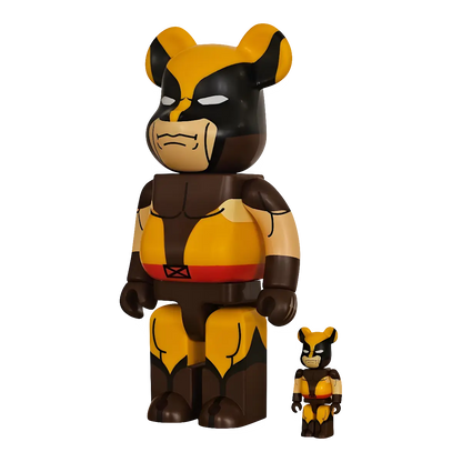 Bearbrick Wolverine Brown Version schräg