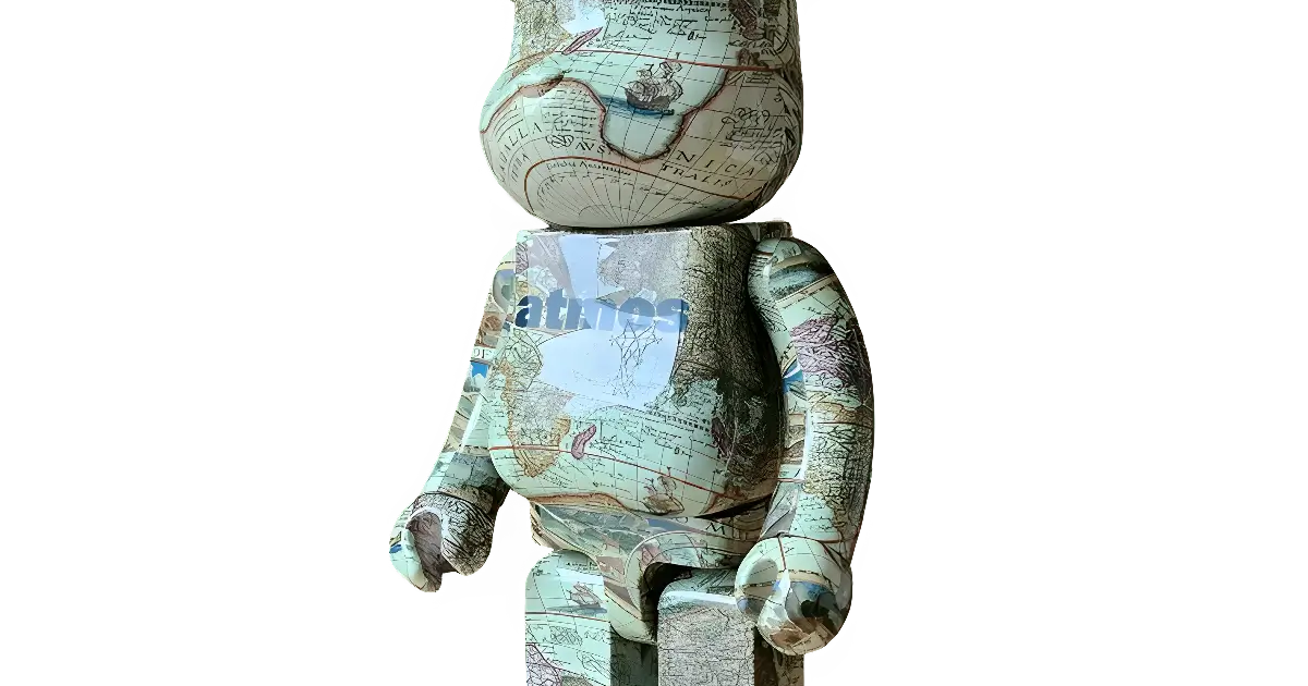 BE@RBRICK atmos Aged Map 1000% | MyBearBrick.de