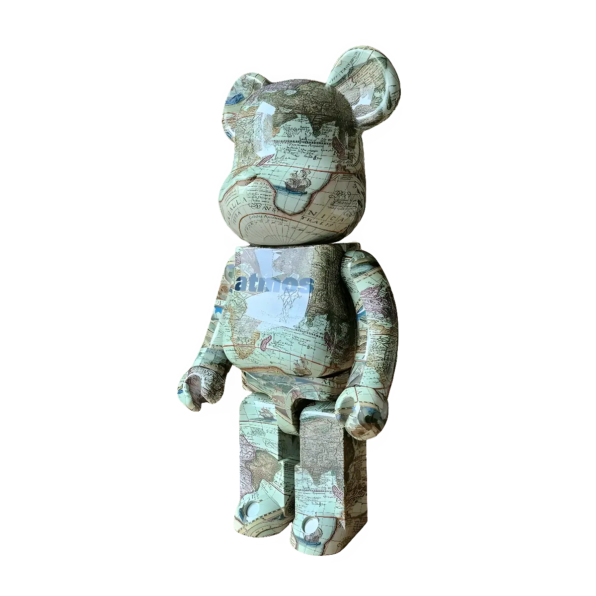 Bearbrick atmos Aged Map 1000% schräg