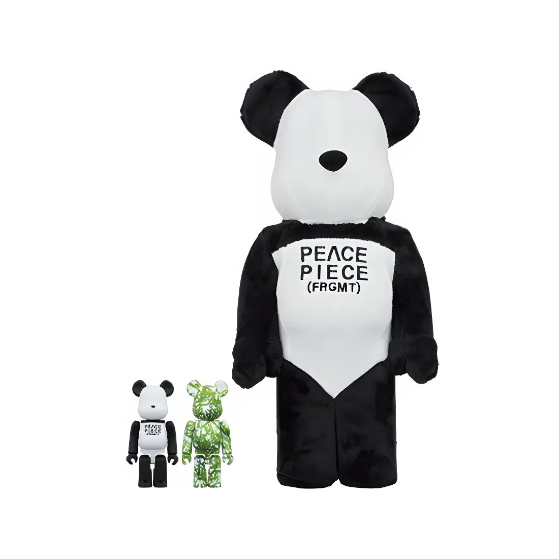 Bearbrick fragmentdesign PANDA 3er-Set 100%+400% Herstellerbild 1