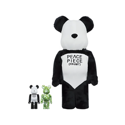 Bearbrick fragmentdesign PANDA 3er-Set 100%+400% Herstellerbild 1