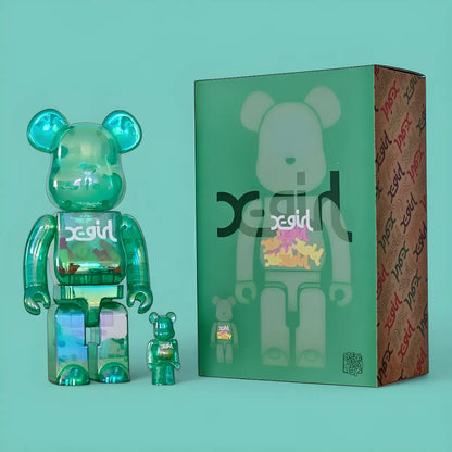 BE@RBRICK X-girl Clear Green Ver. 100%+400% | MyBearBrick.de BE@RBRICK X-girl Clear Green Ver. 100%+400% | MyBearBrick.de