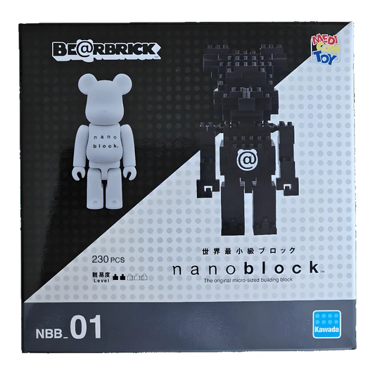 Bearbrick × nanoblock 2-Pack Set A 100% Verpackungsvorderseite