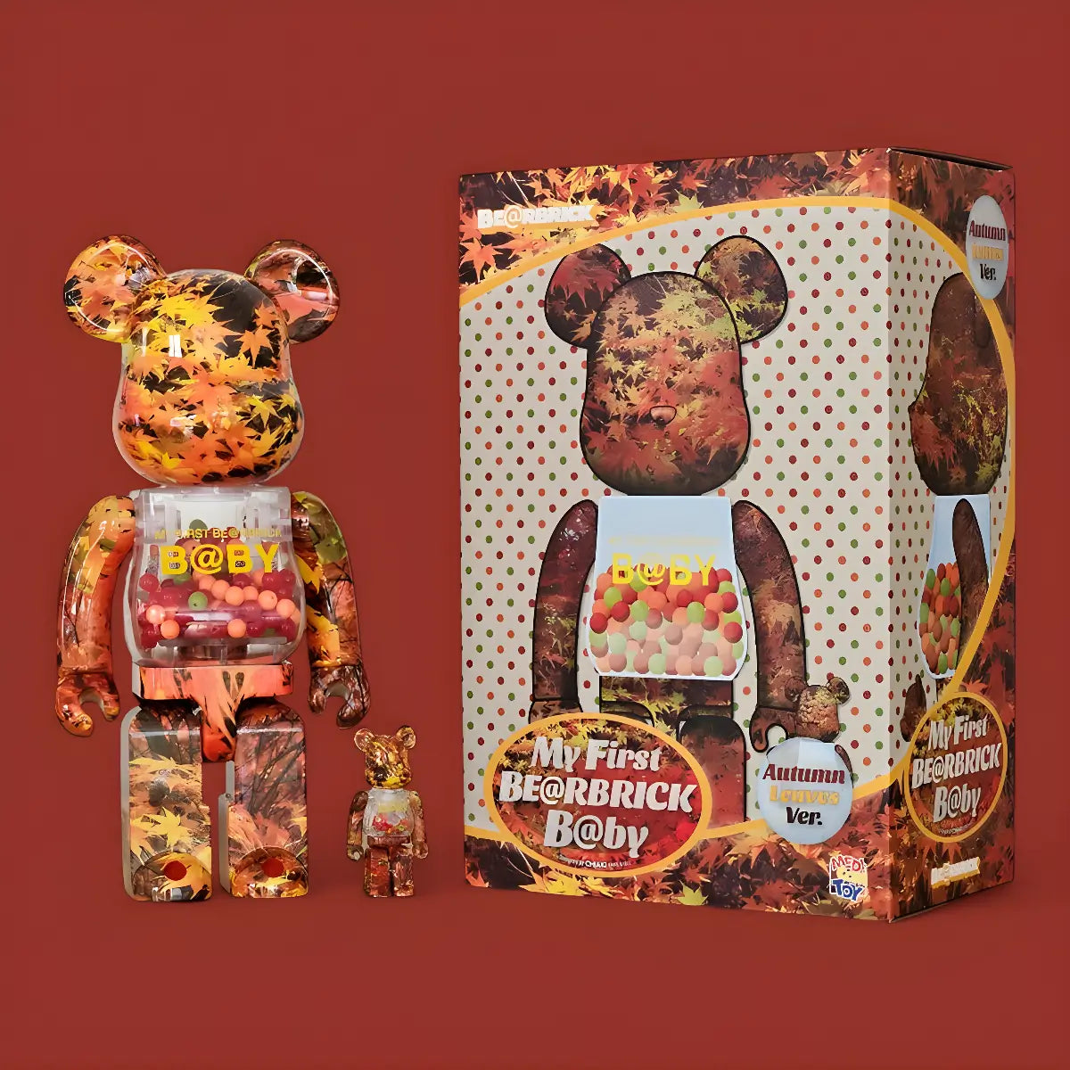 MY FIRST BE@RBRICK B@BY Autumn Leaves 100% + 400% MY FIRST BE@RBRICK B@BY Autumn Leaves 100% + 400%