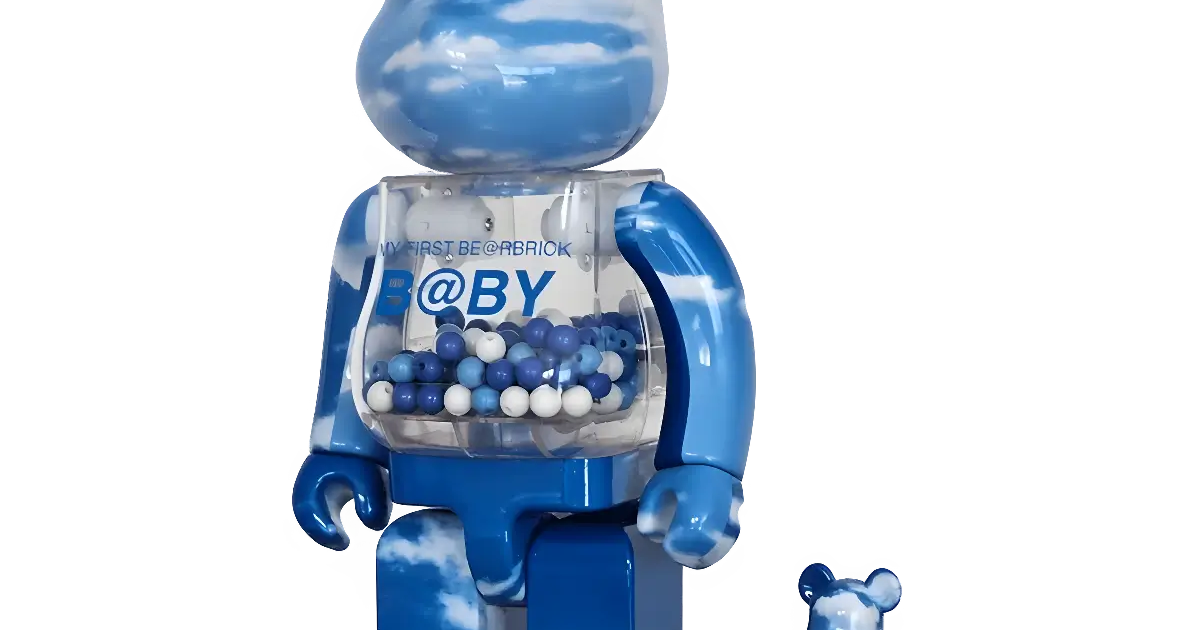 MY FIRST BE@RBRICK B@BY Blue Sky Version 100%+400%