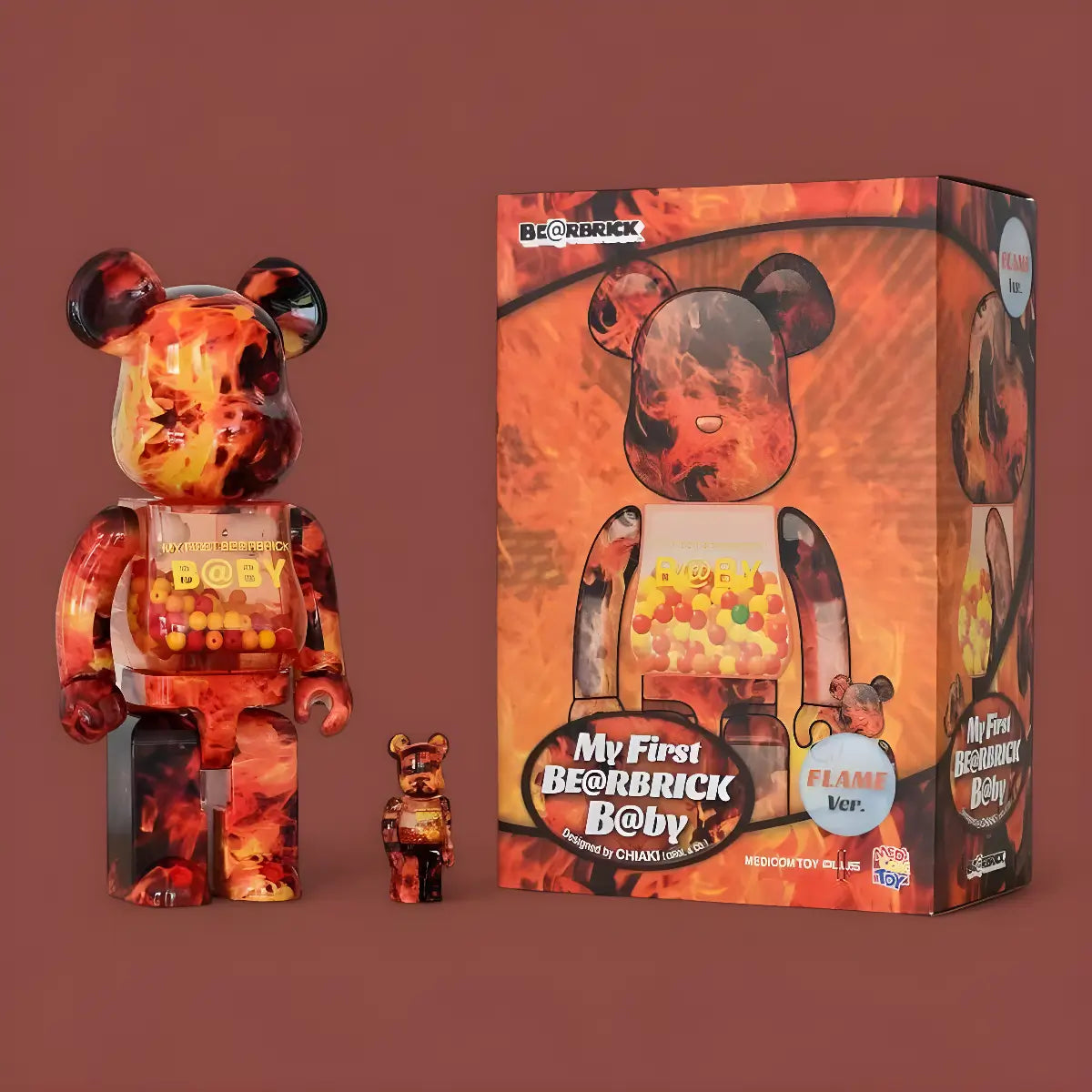 MY FIRST BE@RBRICK B@BY Flame Version 100%+400% MY FIRST BE@RBRICK B@BY Flame Version 100%+400%