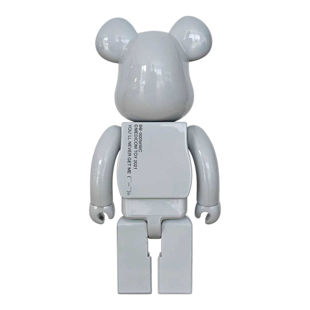 Bearbrick 20th Anniversary 1st Model White Chrome Version 400% Rückseite