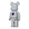 Bearbrick 20th Anniversary 1st Model White Chrome Version 400% schräg