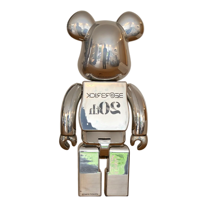 Bearbrick 20th Anniversary Deep Chrome Version 400% Rückseite