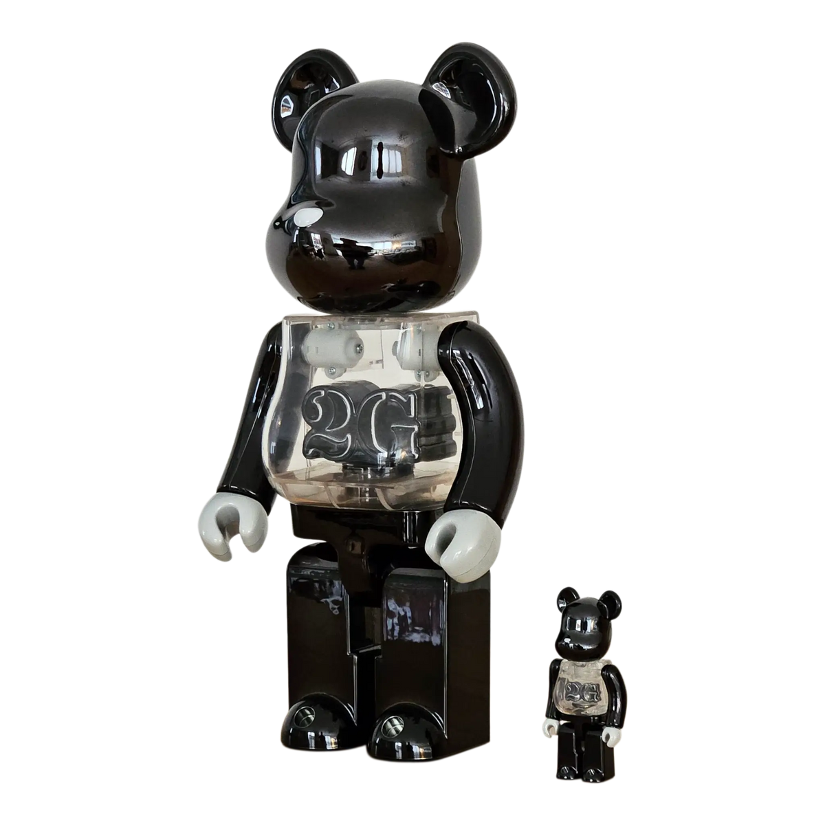 Bearbrick 2G Black Chrome Version 100%+400% schräg