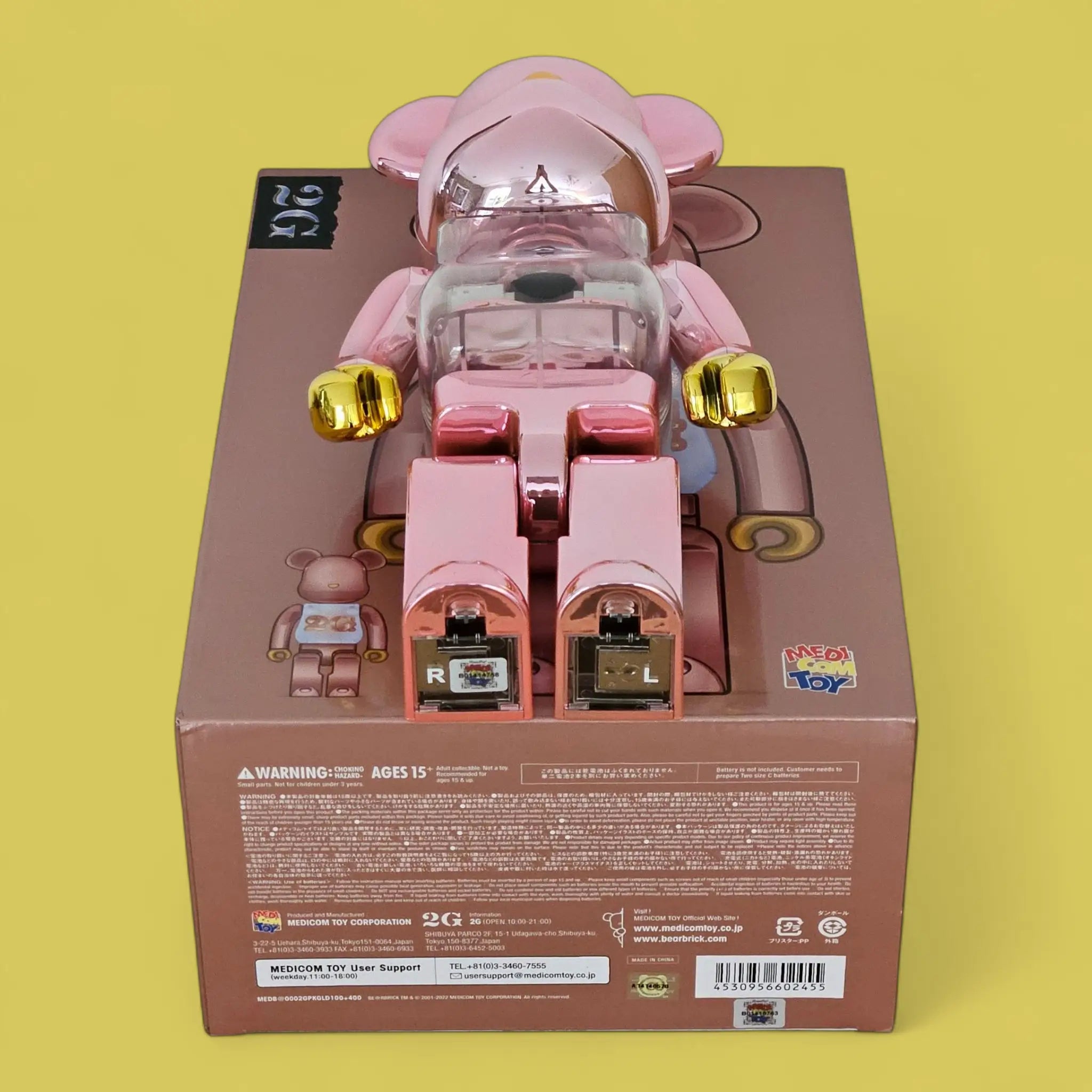新品 BE@RBRICK PINKGOLD CHROME 100 400
