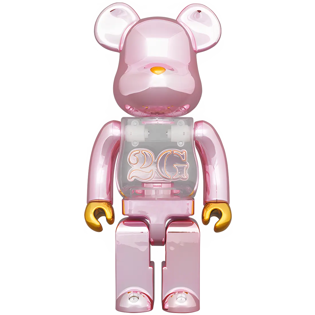 Bearbrick 2G Pink Gold Chrome 100%+400% Herstellerbild 3
