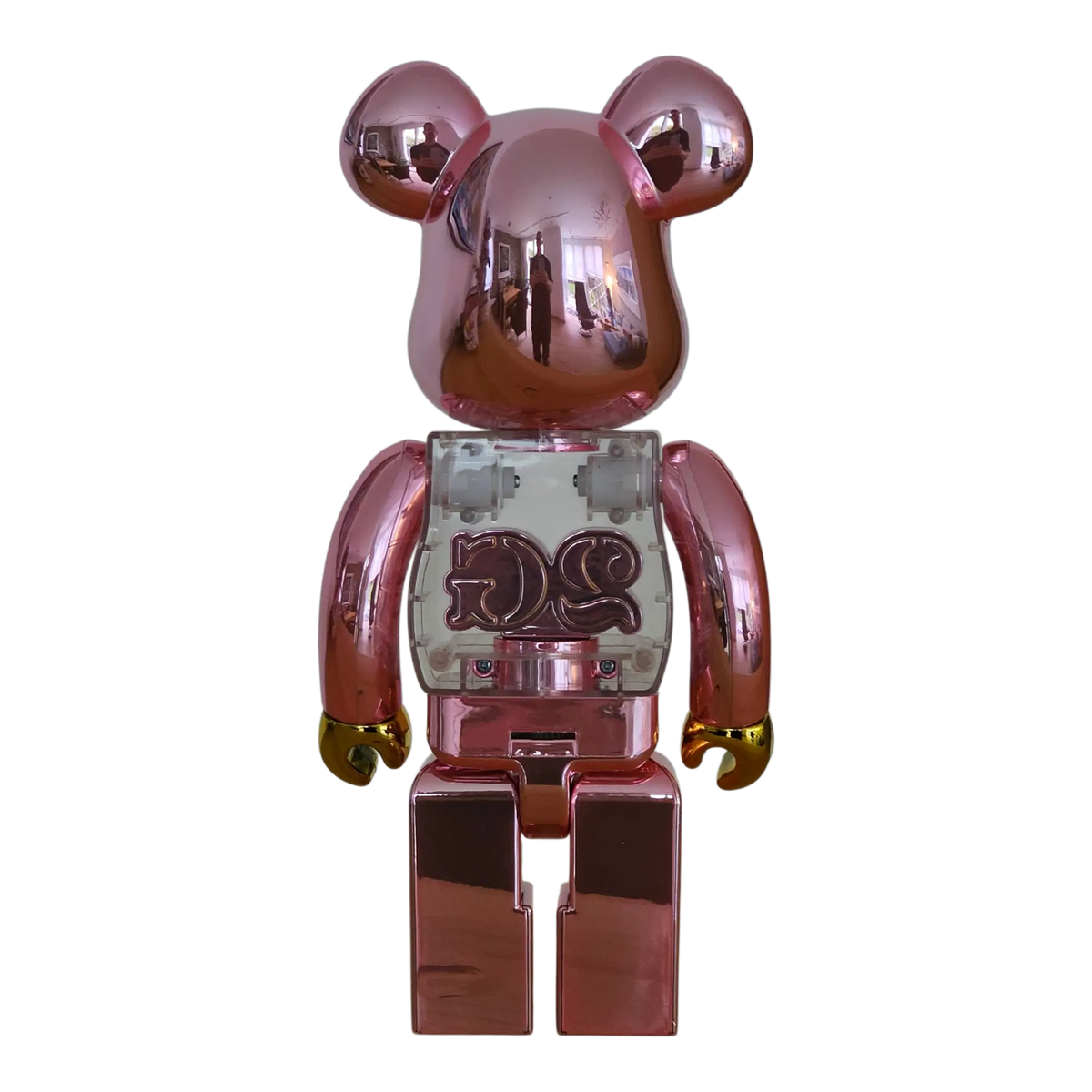 Bearbrick 2G Pink Gold Chrome 100%+400% Rückseite