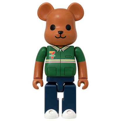 Bearbrick 7-ELEVEN Uniform Green Version 400% Herstellerbild