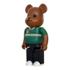 Bearbrick 7-ELEVEN Uniform Green Version 400% schräg