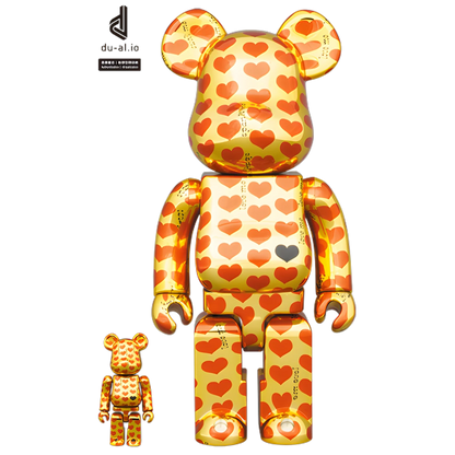 Bearbrick Amplifier® Gold Heart 100%+400% Herstellerbild 1