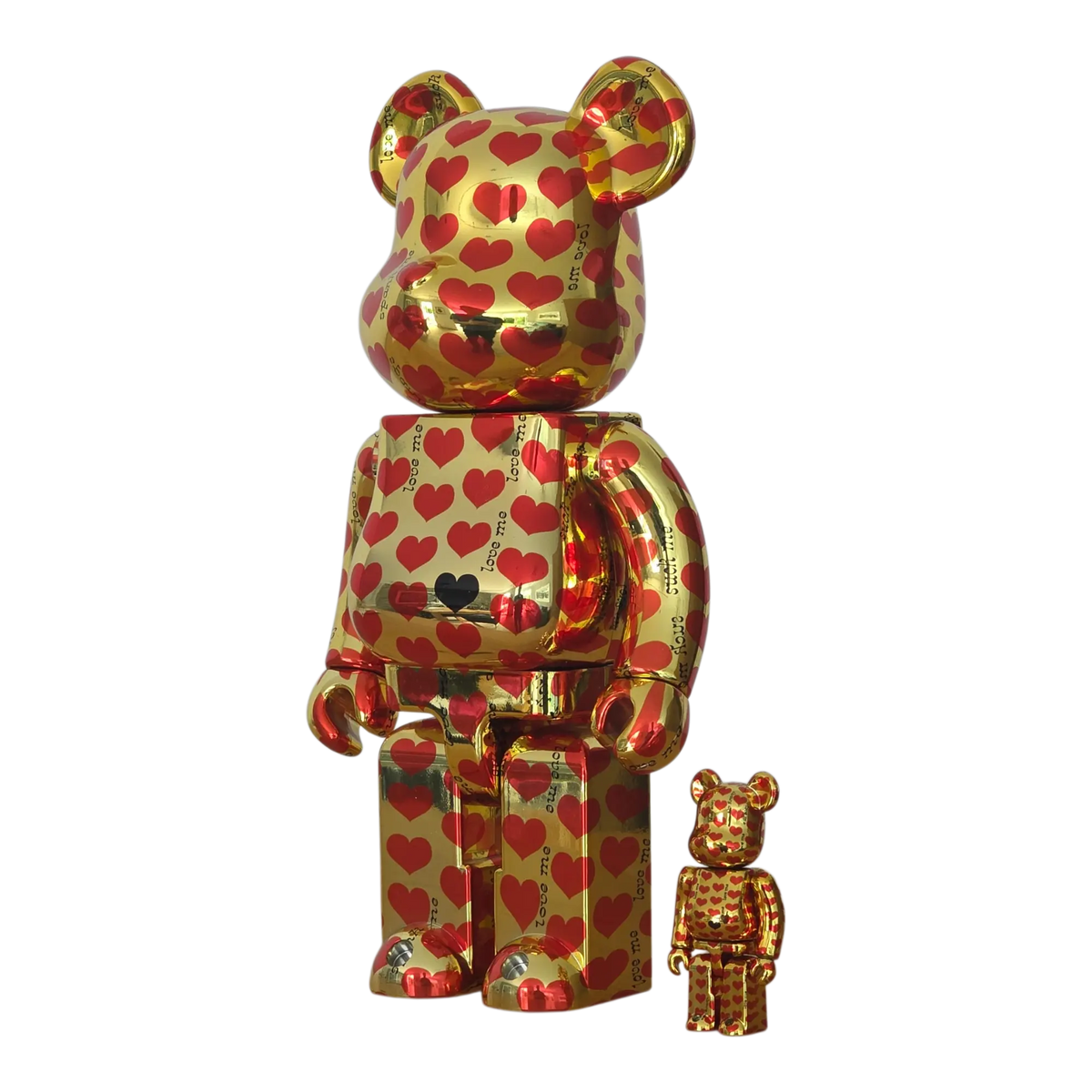 Bearbrick Amplifier® Gold Heart 100%+400% schräg