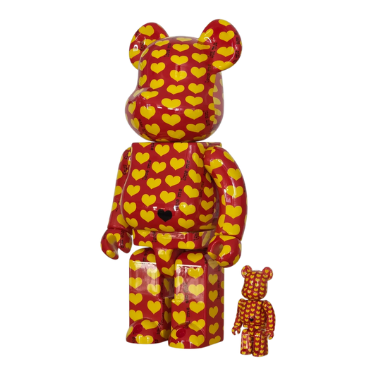 Bearbrick Amplifier Yellow Heart Reverse Version 100%+400% schräg