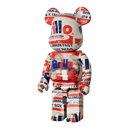 Bearbrick Andy Warhol 'Brillo' 2022 1000% schräg