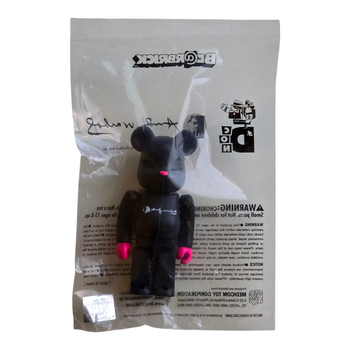 Bearbrick Andy Warhol [DesignerCon 2018] 100% in Folie