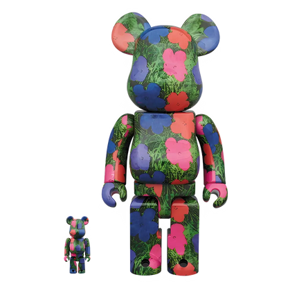 Bearbrick Andy Warhol "Flowers" 100%+400% Herstellerbild 1