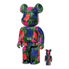 Bearbrick Andy Warhol "Flowers" 100%+400% schräg