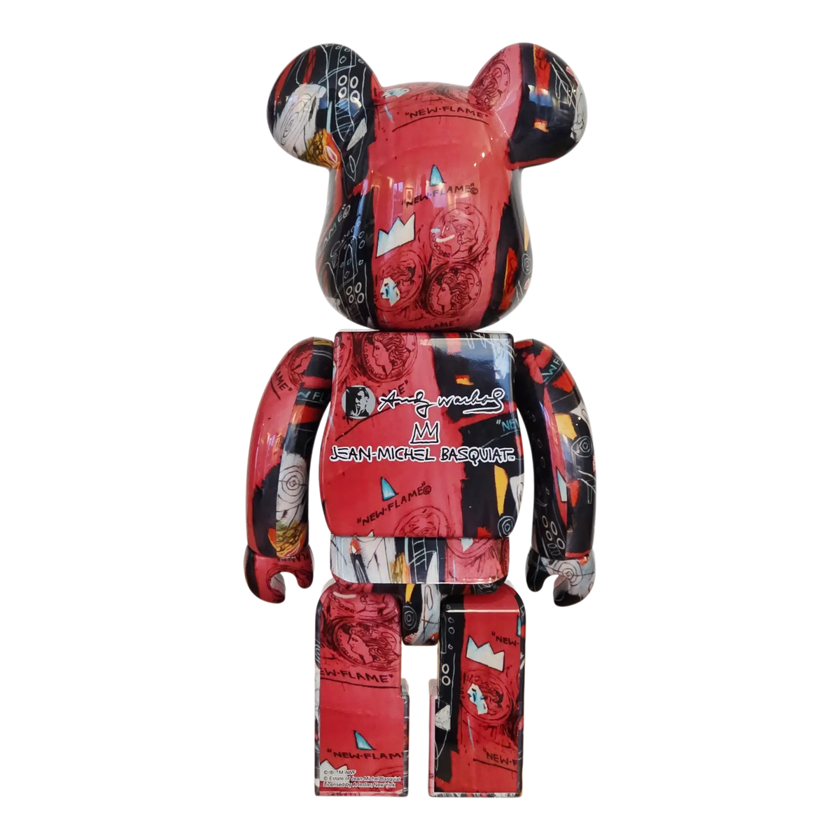Bearbrick Andy Warhol × Jean-Michel Basquiat #1 100%+400% Rückseite