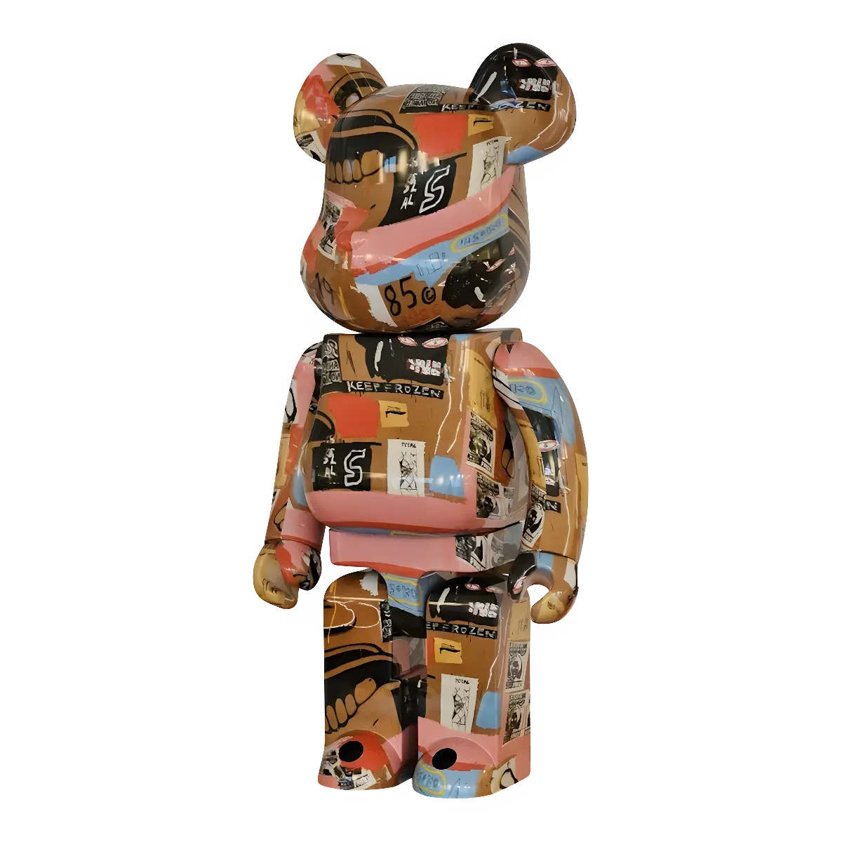Bearbrick Andy Warhol × Jean-Michel Basquiat #2 1000% schräg