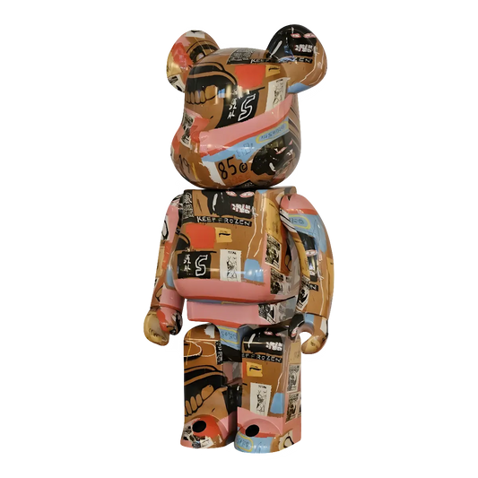Bearbrick Andy Warhol × Jean-Michel Basquiat #2 1000% schräg