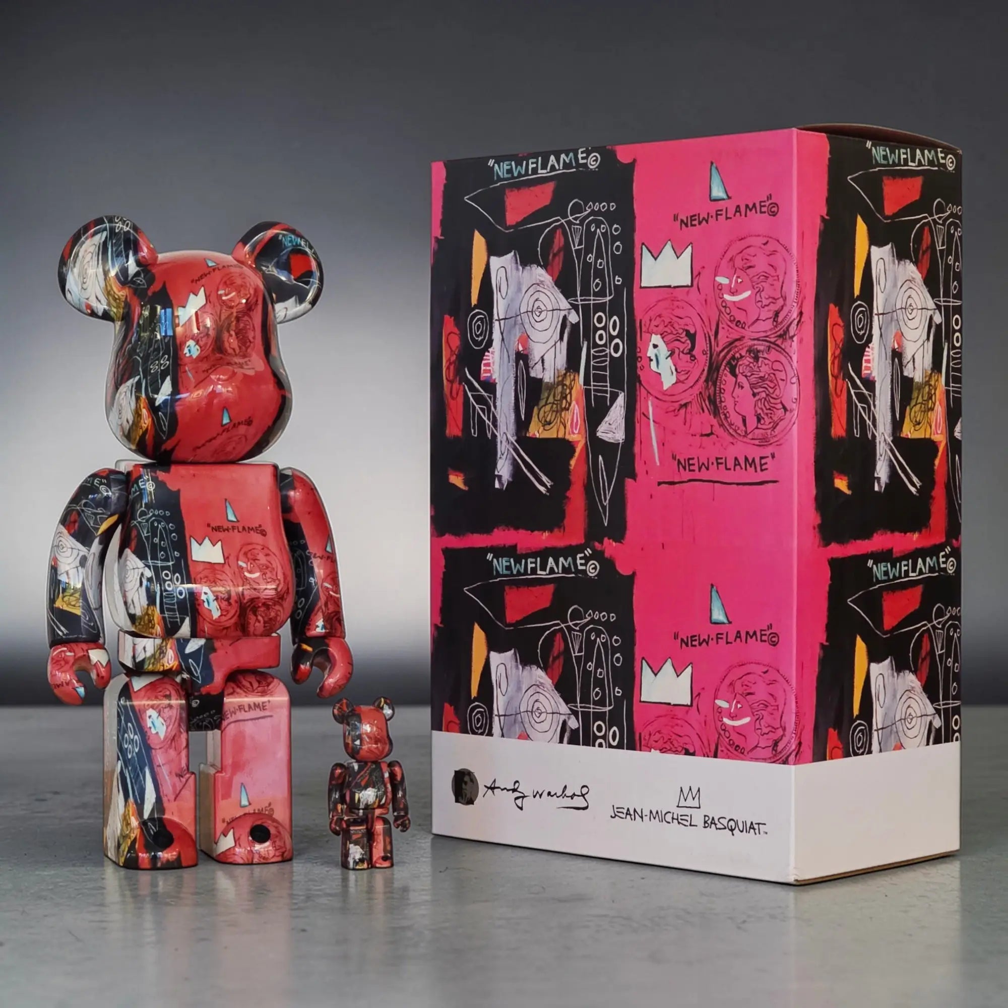 BE@RBRICK Andy Warhol × JEAN-MICHEL BASQUIAT #4 1000％ ベア